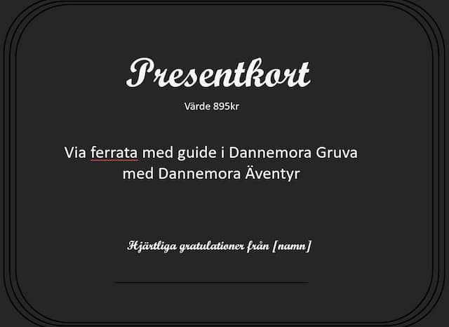 Ge bort en upplevelse med oss på Dannemora Äventyr!